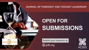 Journal of Foresight and Thought Leadership now open for submissions
