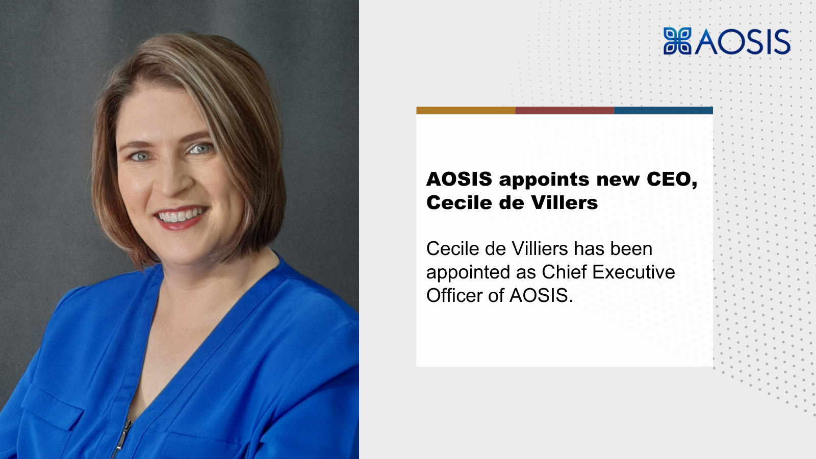 AOSIS appoints Cecile de Villers as its new CEO