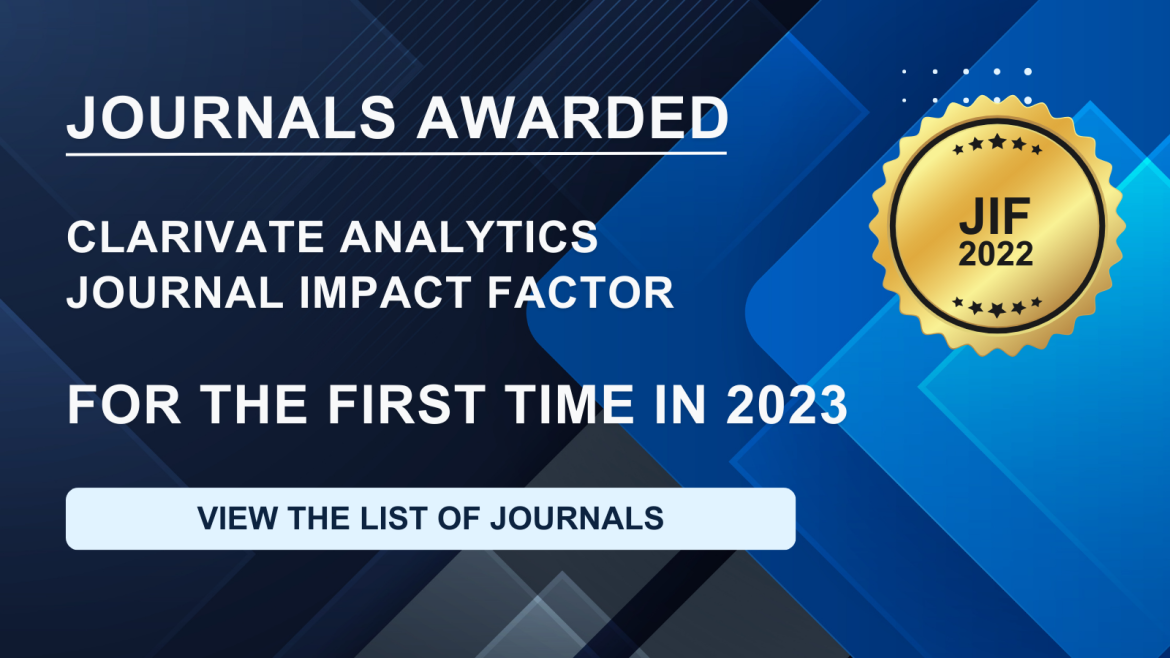 Journals rewarded Clarivate Analytics Journal Impact Factor