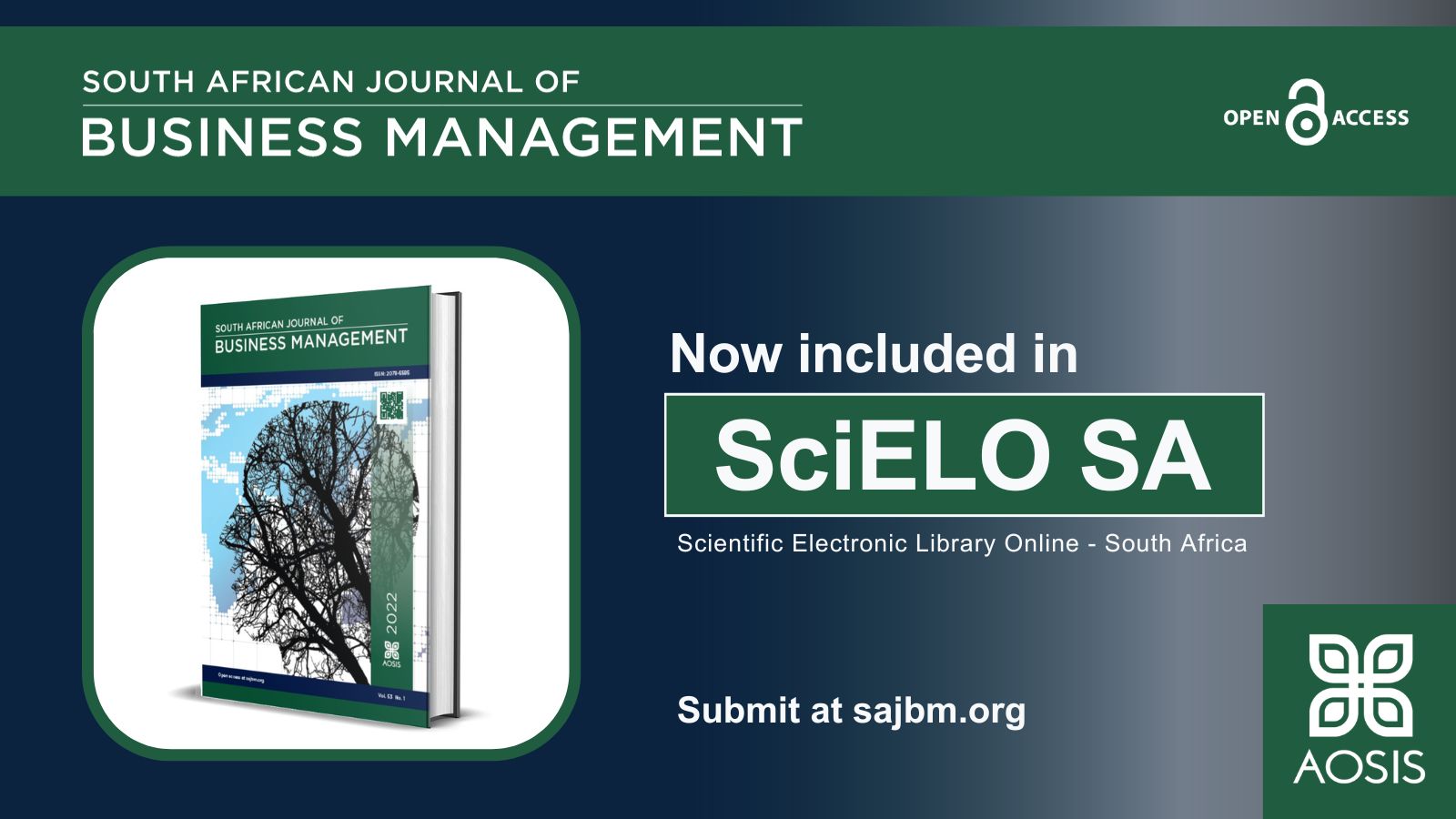 SciELO SA includes the South African Journal of Business Management